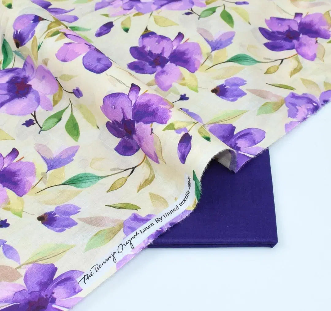 2 Pcs Women's Unstitched Digital Print Suit