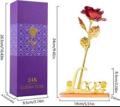 Red Elegant Rose Gift Box - Perfect for Gifting - 1 Pc