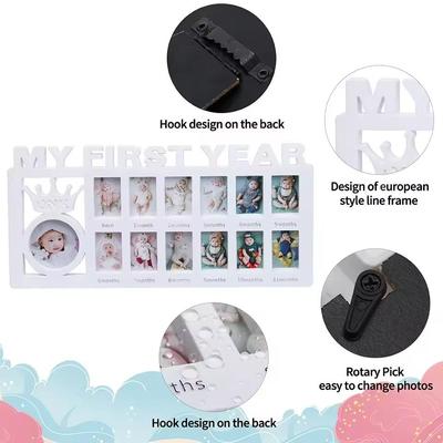 Durable 1 Pc Photo Frame: Cherish Your Baby's First Year with 12 Monthly Memories