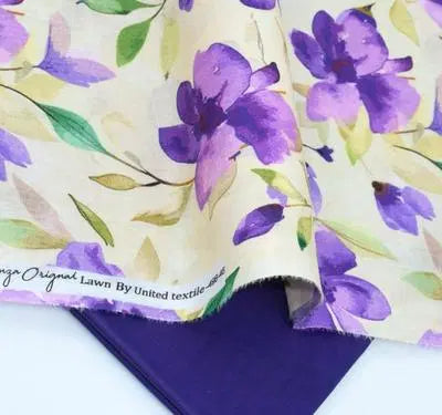 2 Pcs Women's Unstitched Digital Print Suit