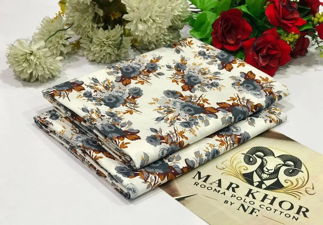 2 Pcs Women's Unstitched Printed Suit